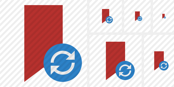 Иконка Закладка красная Обновить