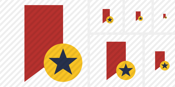 Bookmark Red Star Icon Bookmark Red Star Icon