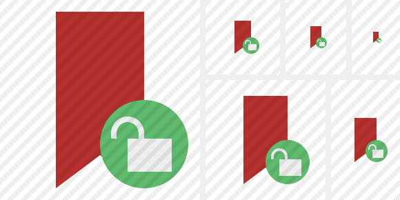 Иконка Закладка красная Разблокировать