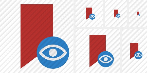 Иконка Закладка красная Просмотр