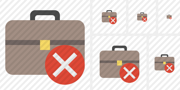 Briefcase Cancel Symbol Briefcase Cancel Symbol