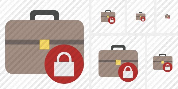 Briefcase Lock Symbol Briefcase Lock Symbol