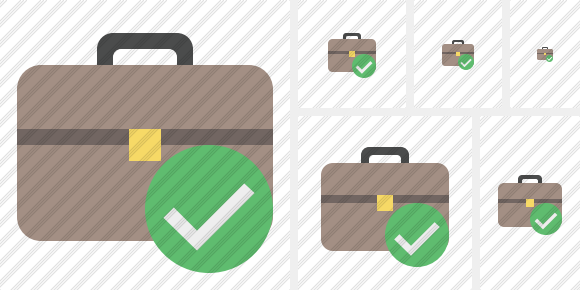 Briefcase Ok Symbol Briefcase Ok Symbol