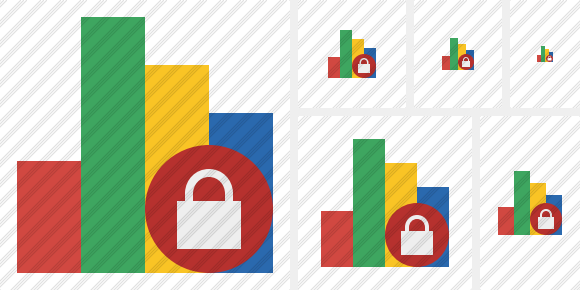 Icône Chart Lock