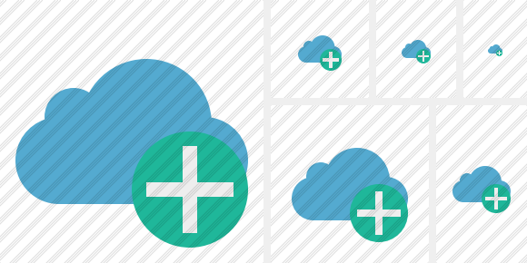 Cloud Blue Add Symbol Cloud Blue Add Symbol