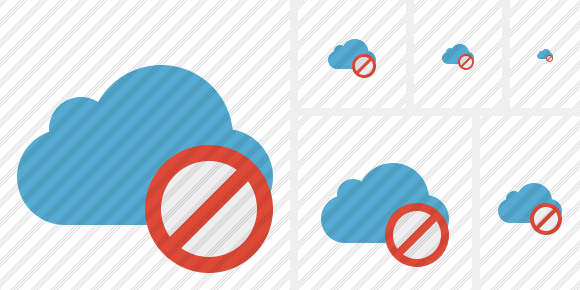 Cloud Blue Block Symbol Cloud Blue Block Symbol