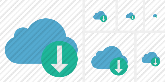 Cloud Blue Download Symbol Cloud Blue Download Symbol