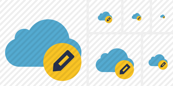 Cloud Blue Edit Symbol Cloud Blue Edit Symbol