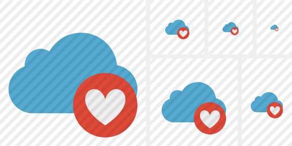 Cloud Blue Favorites Symbol