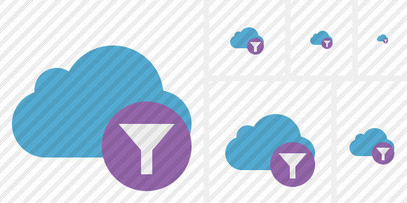 Cloud Blue Filter Symbol Cloud Blue Filter Symbol