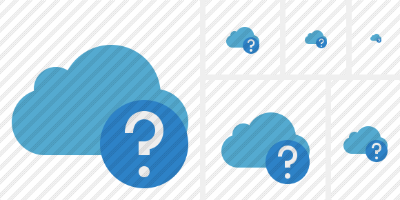 Cloud Blue Help Symbol Cloud Blue Help Symbol
