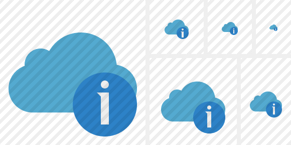 Icono Cloud Blue Information