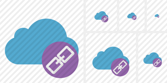 Cloud Blue Link Symbol Cloud Blue Link Symbol