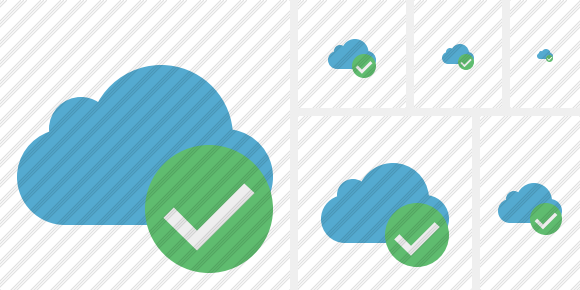 Cloud Blue Ok Symbol Cloud Blue Ok Symbol