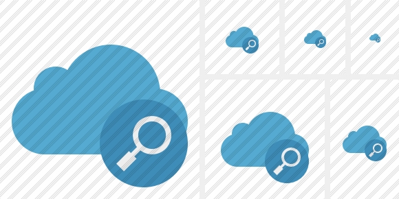 Cloud Blue Search Symbol Cloud Blue Search Symbol