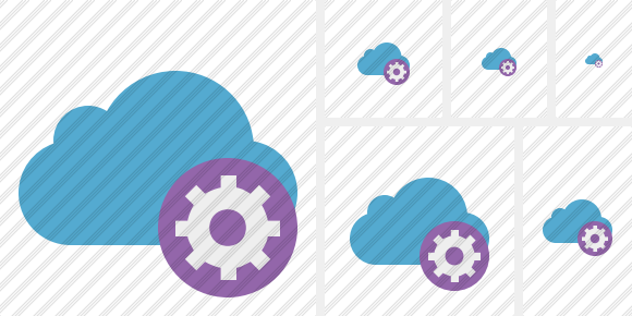 Cloud Blue Settings Symbol Cloud Blue Settings Symbol