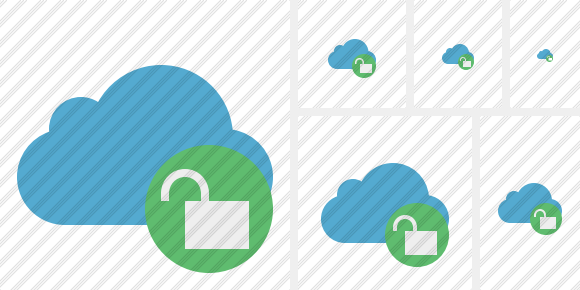 Cloud Blue Unlock Symbol Cloud Blue Unlock Symbol