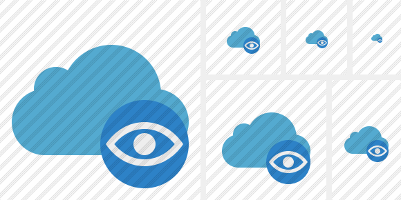 Cloud Blue View Symbol