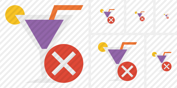 Cocktail Cancel Icon Cocktail Cancel Icon