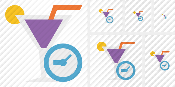 Cocktail Clock Icon Cocktail Clock Icon