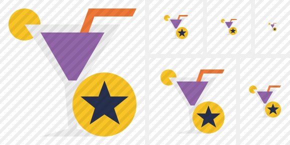 Cocktail Star Icon Cocktail Star Icon