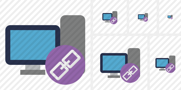 Computer Link Icon Computer Link Icon