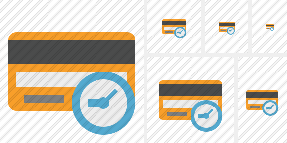 Credit Card Clock Icon Credit Card Clock Icon