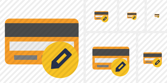 Credit Card Edit Icon Credit Card Edit Icon