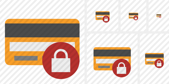 Credit Card Lock Icon Credit Card Lock Icon