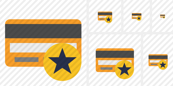 Credit Card Star Icon Credit Card Star Icon