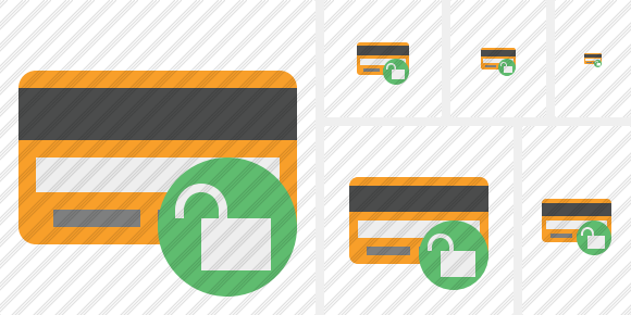 Credit Card Unlock Icon Credit Card Unlock Icon