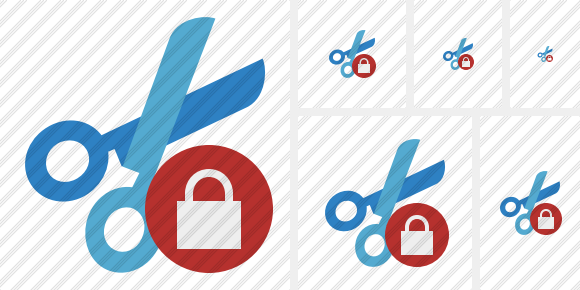 Cut Lock Symbol Cut Lock Symbol