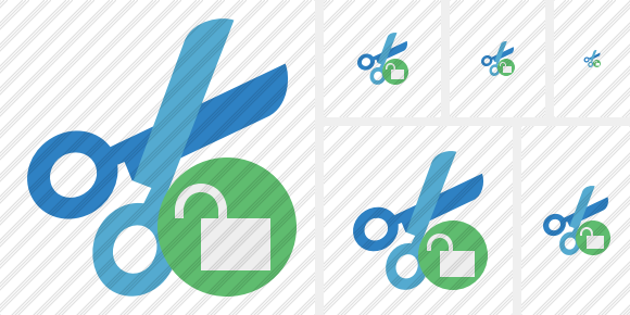 Cut Unlock Symbol Cut Unlock Symbol