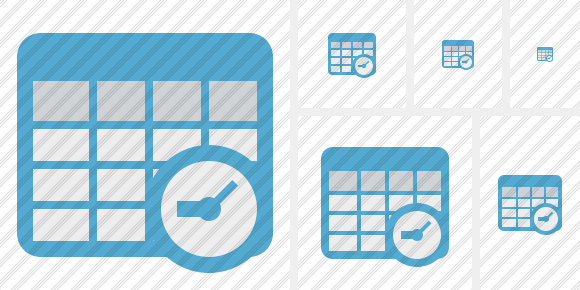 Database Table Clock Symbol