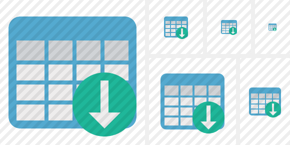 Database Table Download Symbol