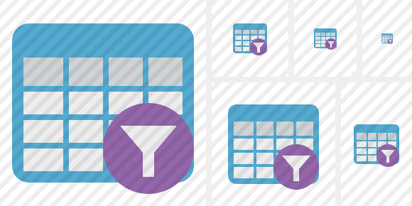 Database Table Filter Symbol