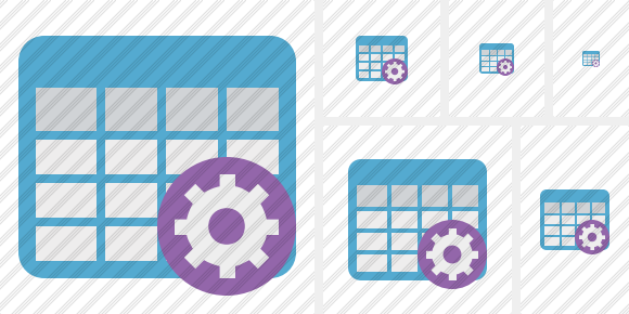 Icône Database Table Settings