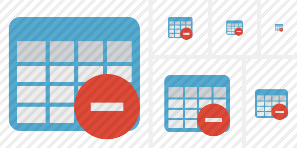 Database Table Stop Symbol