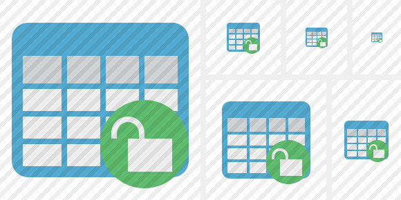 Database Table Unlock Symbol