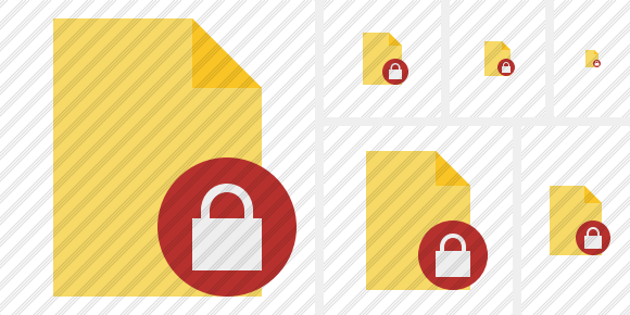 Document Blank 2 Lock Icon Document Blank 2 Lock Icon