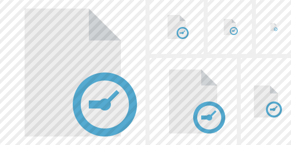 Document Blank Clock Symbol Document Blank Clock Symbol
