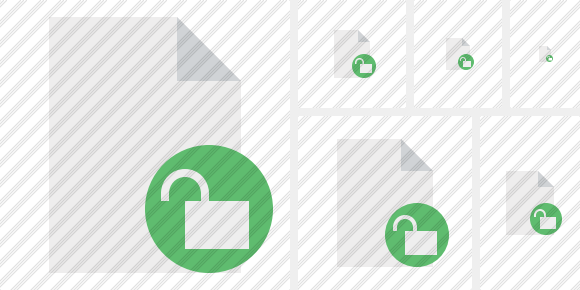 Document Blank Unlock Symbol Document Blank Unlock Symbol