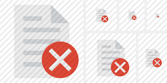 Document Cancel Symbol