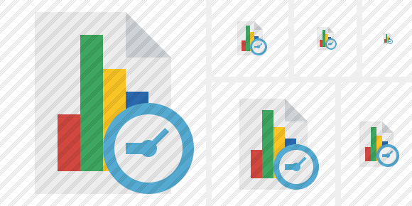 Document Chart Clock Symbol