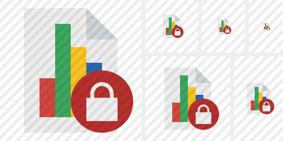 Icono Document Chart Lock