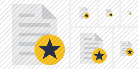 Icono Document Star