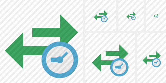 Exchange Horizontal Clock Symbol