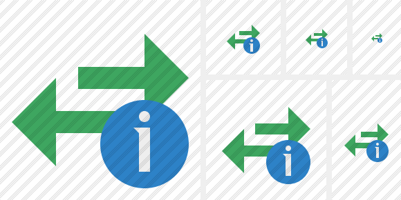 Icône Exchange Horizontal Information