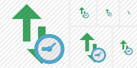 Exchange Vertical Clock Symbol