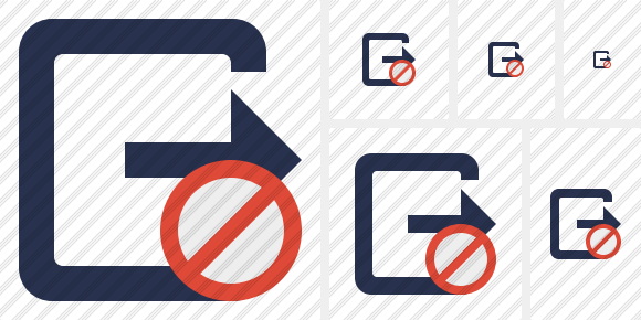 Exit Block Icon Exit Block Icon